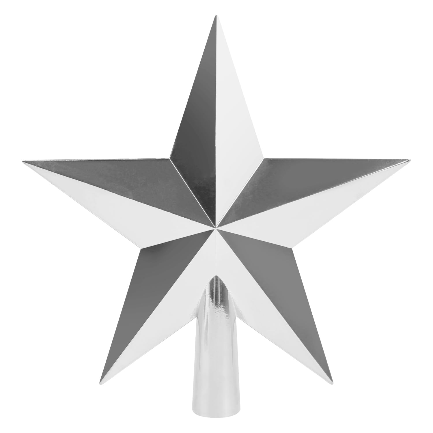 Suloli Silver Christmas Tree Star Christmas Tree Topper For Xmas Tree Star Topper