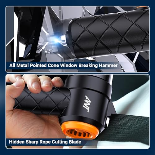 Image of Ant 6 in 1 Emergency Vacuum Cleaner with Window Breaker Seat Belt Cutter Mini Wireless Emergency Vacuum Cleaner with 2500pa Suction Power,Dust Buster,Portable Hoover Vacuum for Car Home Office DB11
