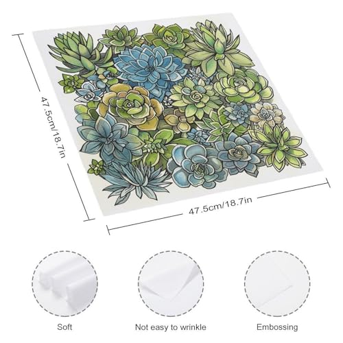 Servilletas de Tela Floral Verde 2 Piezas 47.5x47.5 cm miniatura 2