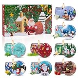Aeraroma Weihnachten Duftkerzen Geschenkset, 8 Stück 70g Duftkerze Set für Frauen Männer, 560g Weihnachten Duftkerzen Set, Sojawachs Duftkerzen mit Festtagsdüften, Idee für Neujahr Winterdekoration