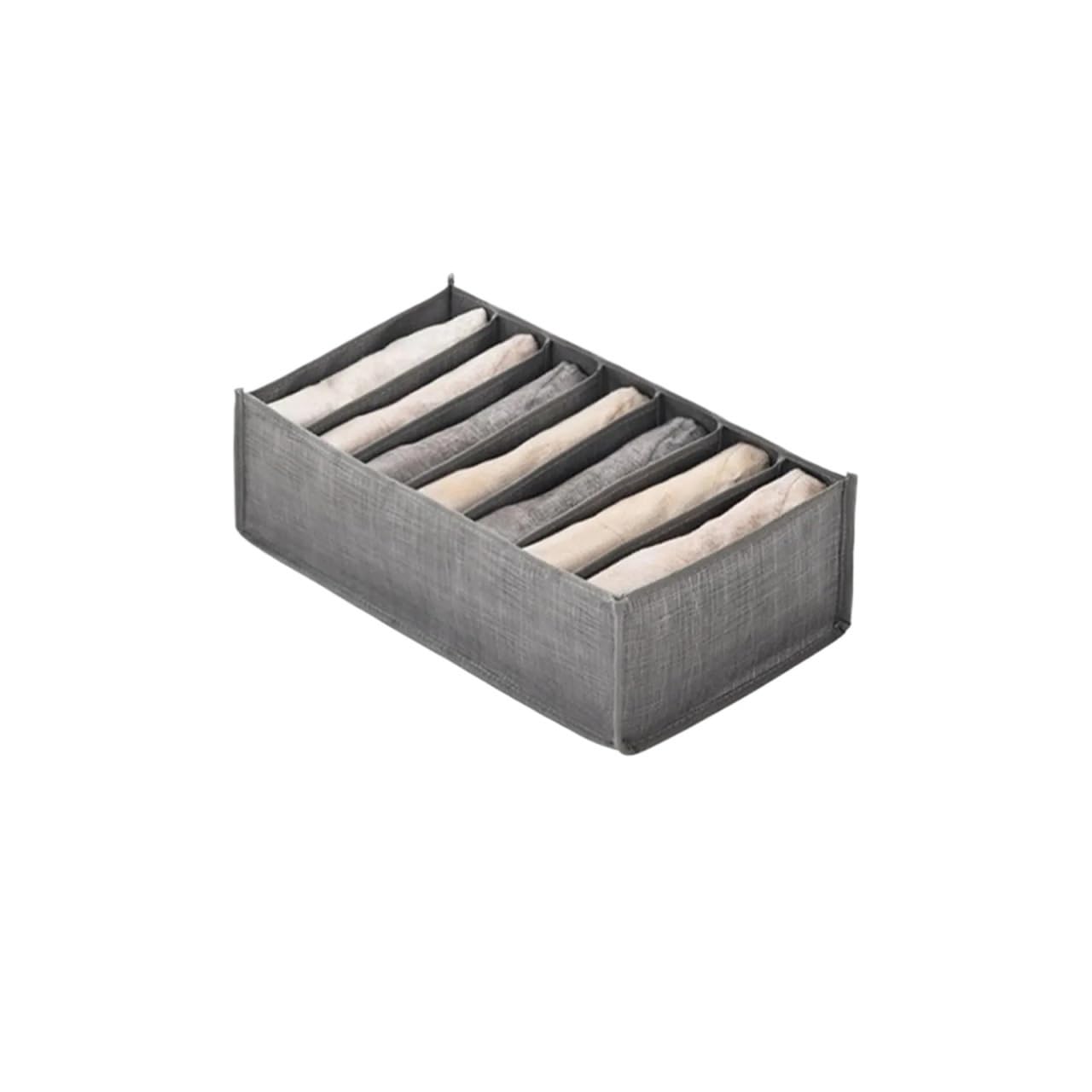 QMVDOJR Fabric Underwear Bra Storage Box Sorting Panty Socks Compartment Drawer Organizer Home(7 grids)