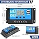 30a 12v/24v Solar Laderegler, 2 Pcs Solar Ladegerät Controller, Solarpanel Batterie Intelligente Solarregler, Solar Laderegler, Solarladeregler 12v, 12v Solarpanel, Intelligentes Solarpanel Dual Usb