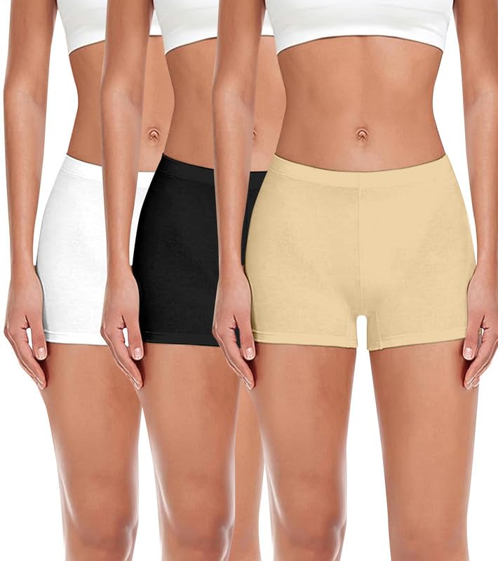 trendmalls Women's High Coverage Super Combed Cotton Elastane Stretch Mid Waist Boy Shorts with Concealed Waistband and StayFresh Treatment for Girl Women-picture-27