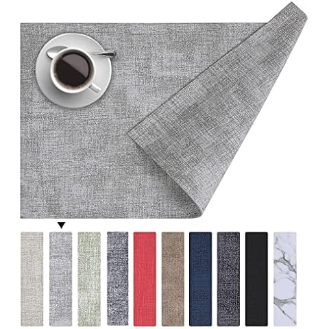 Homaxy Faux Leather Placemats for Dining Table Cover
