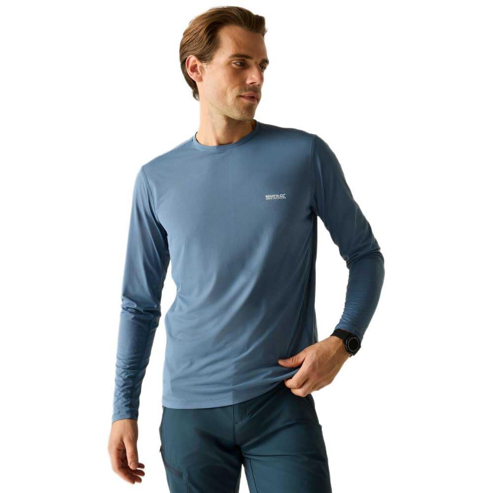 Regatta Mindo Anti-Insect Long Sleeve Tee Size: Xl Men's Blue