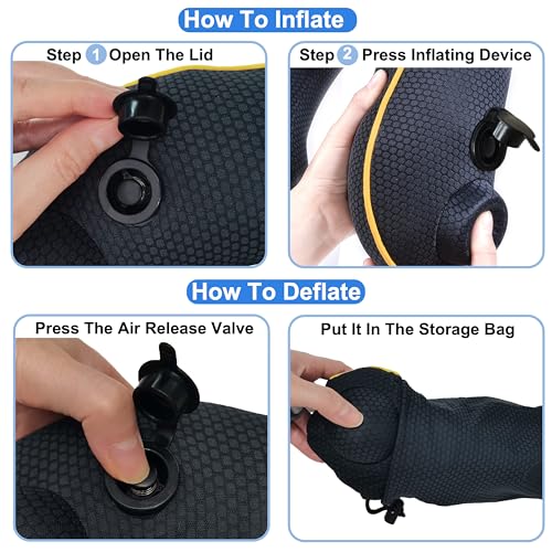 Almohada inflable para cuello tamaño grande ergonómica miniatura 6