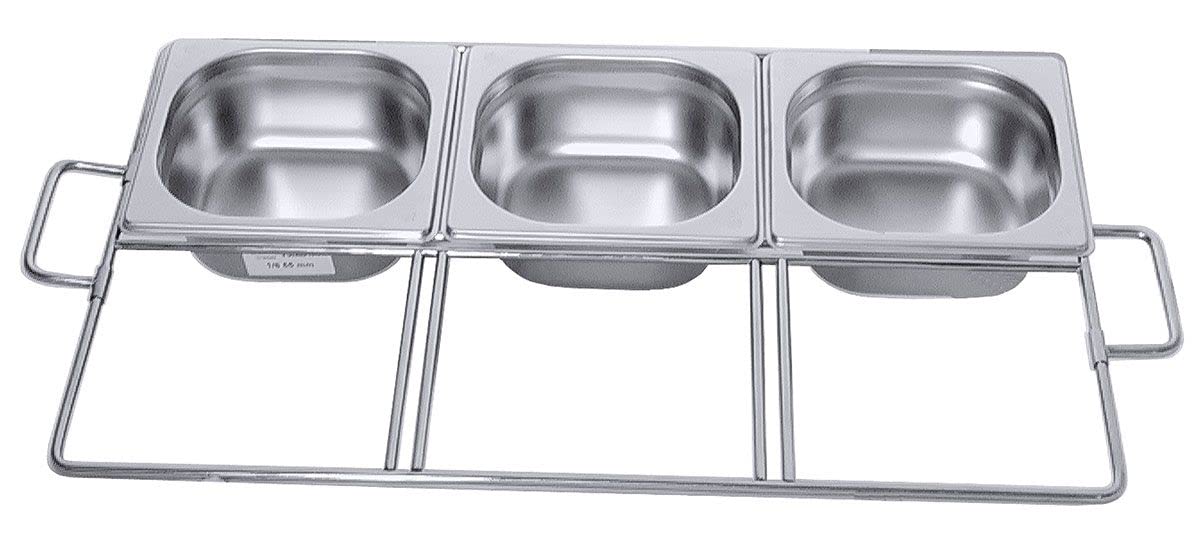 Contacto Edelstahl GN 1/1 System-Einschubrahmen für Gastronormbehälter 1/6