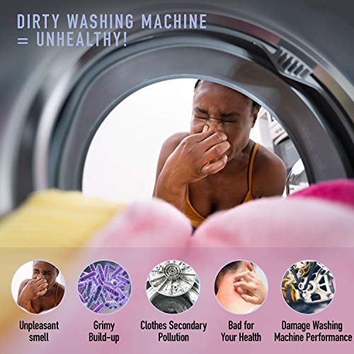 HIWILL Washing Machine Cleaner Effervescent Tablets, Solid Washer Deep Cleaning Tablet, Triple Decontamination Remover with Natural Biological Formula, for Front Load and Top Load Washers 26 Count - Thumbnail 4