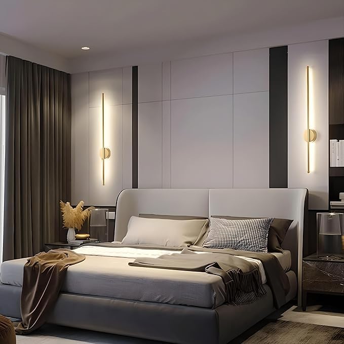 Image of FILLISKA Led Wall Highlighter Light, 3-in-1 Colour Changing, Luxurious Wall Decor (18 Watt Sleek Gold-098)