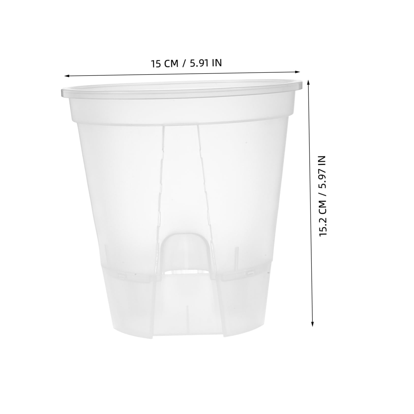 VANZACK 6 Pièces Pots de Fleurs Plastique Transparent Drainage de Pots pour Orchidées Plantes Intérieur Design Respirant pour Saine Racines