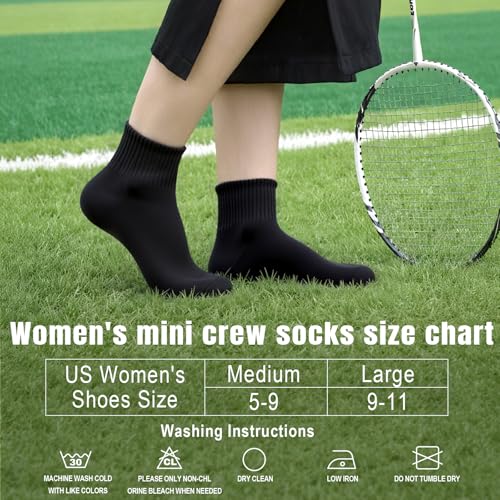 Womens Crew Ankle Socks 8 Pairs Thin Cotton Athletic Casual Socks for Women Gym Running Sports2