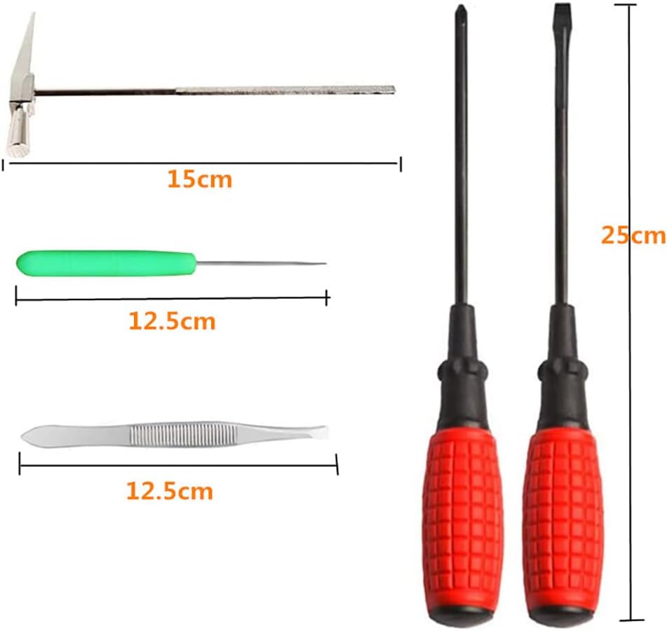 Ecloud Shop Piano Tuning Kit 16pcs Tuning Tool Set Professional Tuning Wrench Hammer Mute Tweezers Fork Screwdriver Belt Clip for Beginners and Professionals