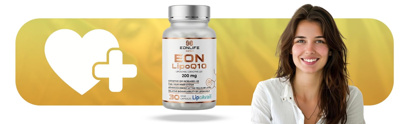Eon LipoQ10 Premium – 200 mg Liposomales Coenzym Q10 mit LipoAvail® Technologie – Hochdosiertes CoQ10 – Maximale Bioverfügbarkeit – Premium Longevity Formel – Vegan
