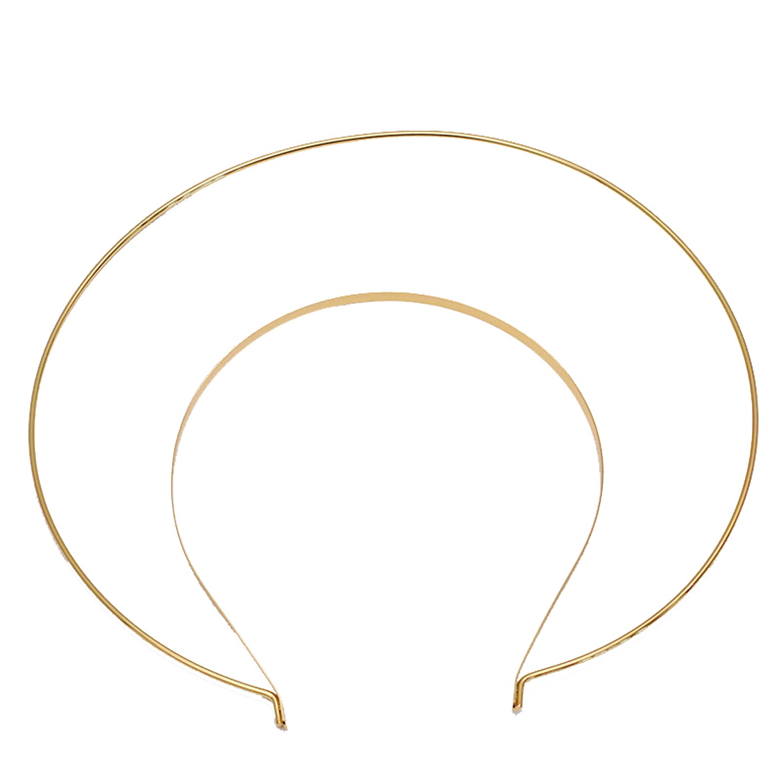 BinaryABC Angel Halo Headband Crown,Golden Queen Headwear Wedding Headpiece,Halloween Masquerade Costume Cosplay Party Accessory