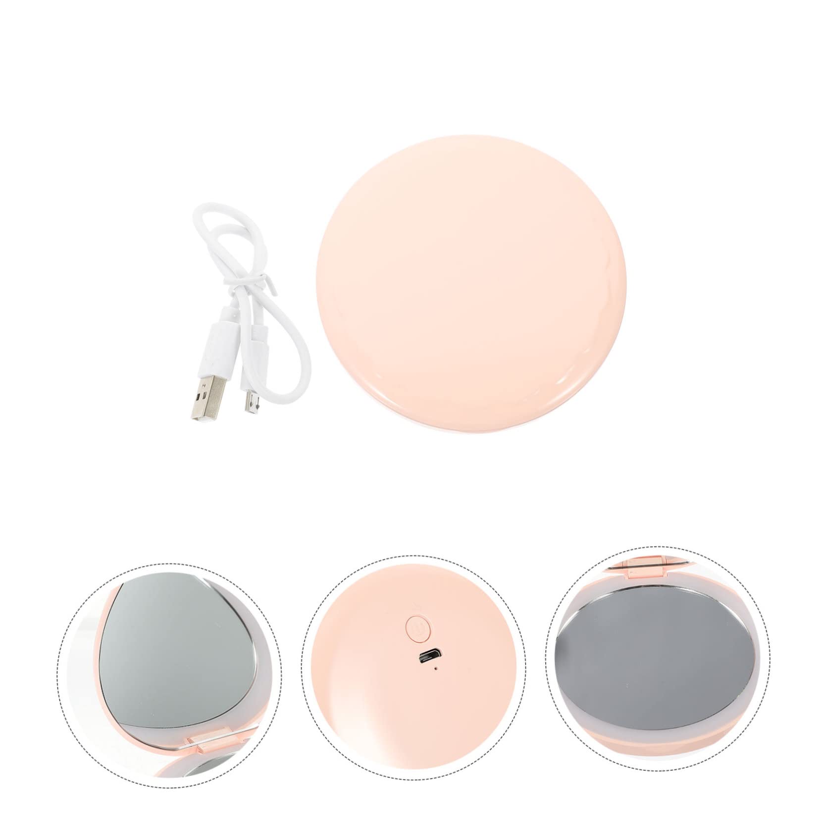 FRCOLOR 3 Set Di Specchi Compatti Per Il Viso Elettrici Da Viaggio Per Donne Piccoli Specchi Da Viaggio Con Luce Per Il Trucco