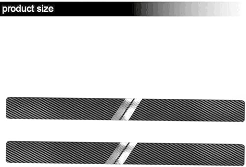 Miniatura 9 de LEXLEY Marca de hash 3D para Dodge 2010-2023 Challenger - Protector de umbral de puerta de cuero de fibra de carbono antisuciedad, protector de