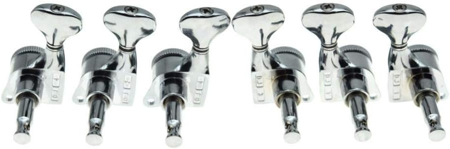 18:1 Gear Ratio Guitar Locking Tuners Locking Machine Heads Locking Tuning Keys Pegs for Strat/Tele/LP/SG most Electric/Acoustic Guitars Chrome