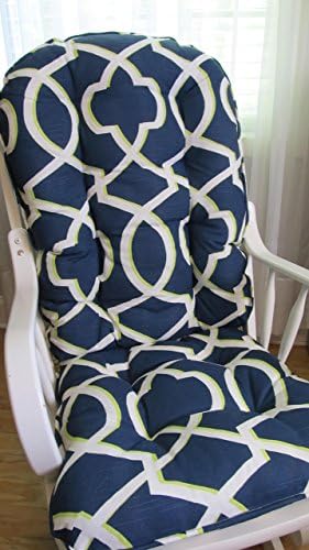 Geometric Navy and White Dutailier Glider Nursery Cushion Set READY TO SHIP with FREE Shipping