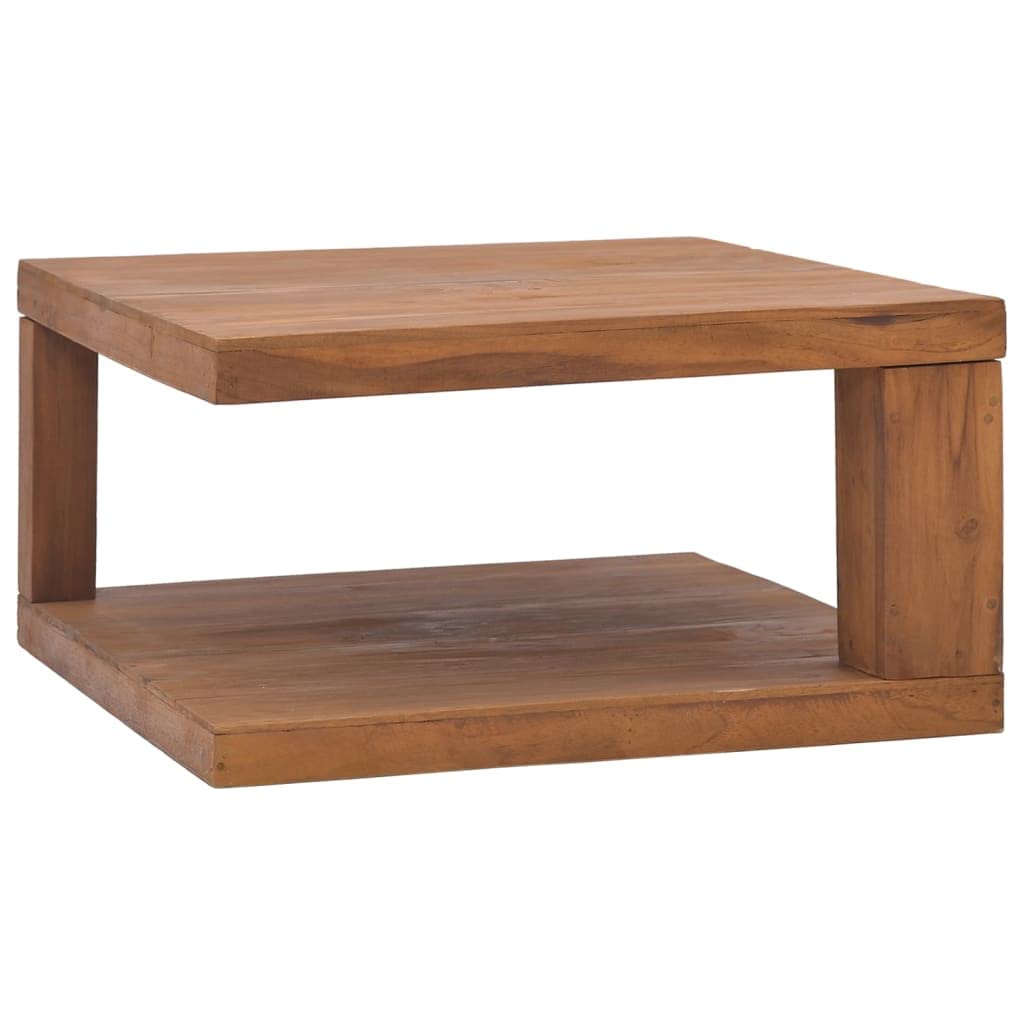 Matalde Coffee Table, Wood Sofa Table, Living Room Center Table with Open Storage, Nightstand Side Table with Sturdy Wood Frame, Home Office Entrance Living Room Decor Dining Table, 25.6"x25.6"x13"