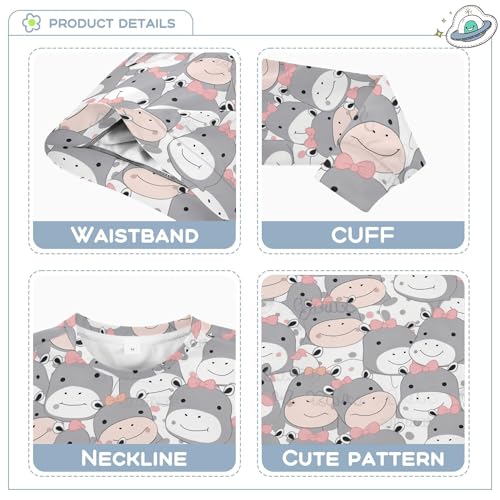 JUNZAN Cute Little Hippo Kids Girls Pullover Hoodie Long Sleeve Hoodie for Boys Party 4T3