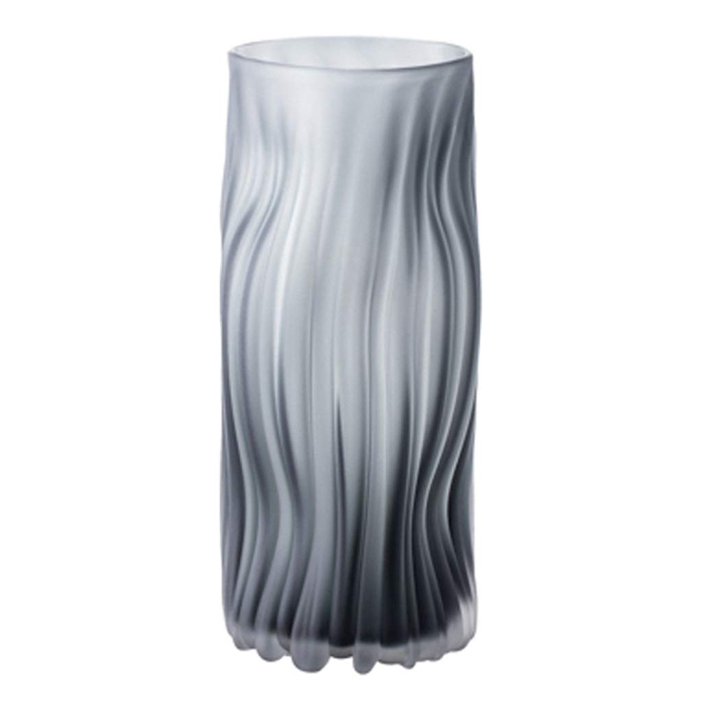 Vase fleur artificielle en verre gris style nordique pour table salon