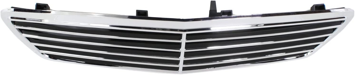 Garage-Pro Grille Assembly Compatible with 2003-2007 Mercedes Benz C230, Fits 2001-2005 Mercedes Benz C240, Fits 2006-2007 Mercedes Benz C280 Chrome Shell with Painted Black Insert