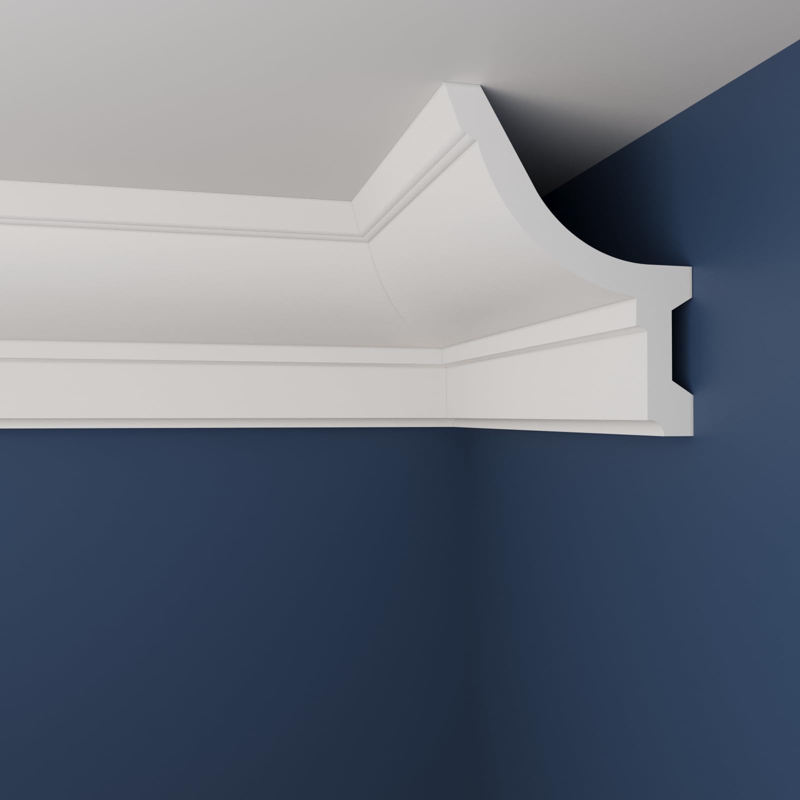 Extruded Polystyrene Coving Cornice WM26, Paintable Ceiling Moulding, 6m