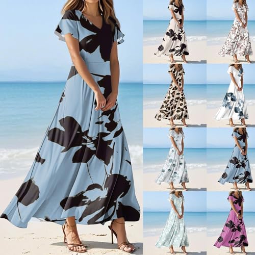 Robe florale longue taille haute pour silhouette élancée - 2
