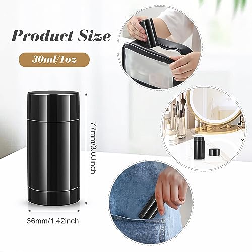 10 Pieces 30ml/1oz Black Deodorant Containers Plastic Bottom Filling Stick Deodorant Bottle Refillable Lip Balm Tube for Lipstick Crayon Chapstick DIY Cosmetic2
