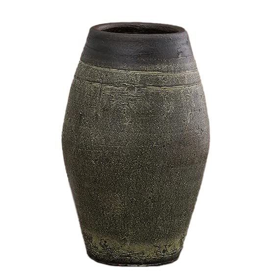 penepico Farmhouse Clay Floor Vase for Flower Large, Rough Ceramic