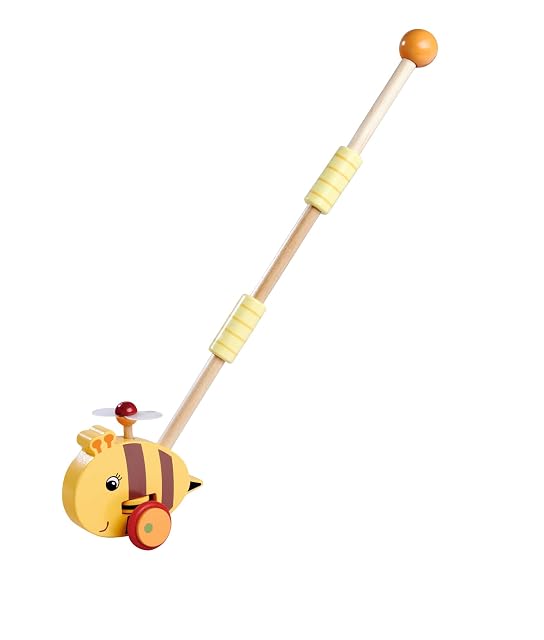 Eichhorn 100006804 - Figura de Abeja Deslizante con ala móvil, Longitud del Mango 50 cm, Ruedas de Silicona…