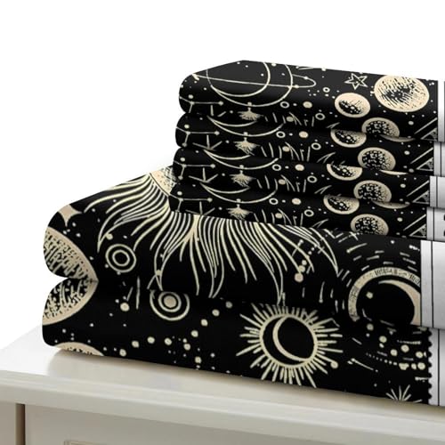 Housse de couette cosmique 140x200 microfibre avec taie d'oreiller