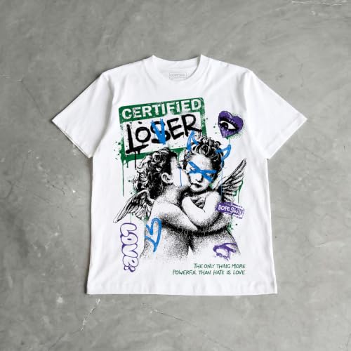 Image of DopeSkill Graphic Tee Streetwear Hip Hop Hypebeast Street Style Crew Neck Unisex T-Shirt Sneaker Colour Matching Shirts Angel