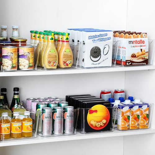 image for LANDNEOO 12 PACK Multi-Use Clear Plastic Storage Bins for Organizing w