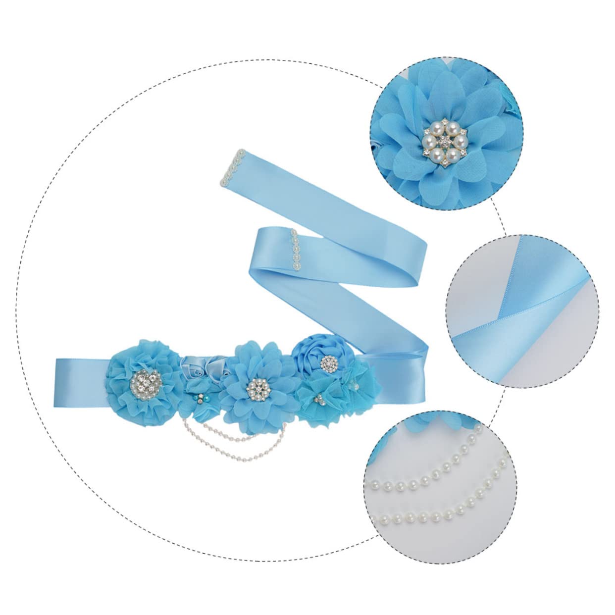 Abaodam 1Pc Belt Women Dress Belt Rhinestone Belt For Dress Baby Decor Dress Sash Bridal Sash Belt Cinturón De Boda Para Novia Vestido Fiesta Cintura Mujer Cintura Cinturón Decorativo