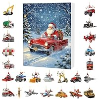 Adventskalender aap decoratie acryl - 24 stuks kerstaap hanger 2D van
