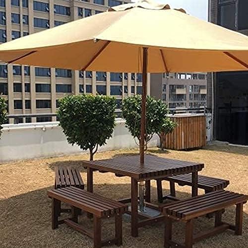 LSLYTQ European-style Outdoor Solid Wood Umbrellas, Household Patio Umbrellas, Central Pillar Umbrellas, Sun Shades,