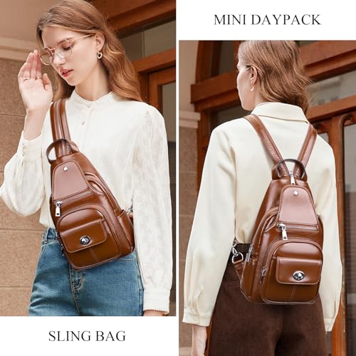 Over Earth Genuine Leather Sling Bag for Women and Men (O212E Brown)  
Over Earth Genuine Leather Sling Bag for Women an