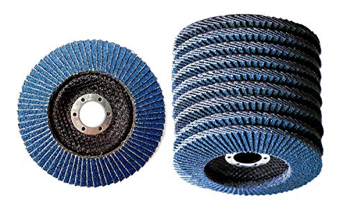 Fächerscheiben ø 125 x 22.2 mm INOX Schleifscheiben Schleifmop Flap Disk für Winkelschleifer Blau...