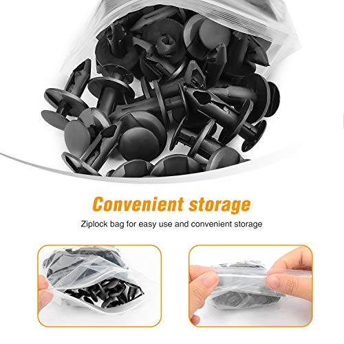 GOOACC 100PCS Nylon Bumper Fastener Rivet Clips for GM 21030249 for Ford N807389S,1PC Bonus Fastener Remover by GOOACC - Image 3