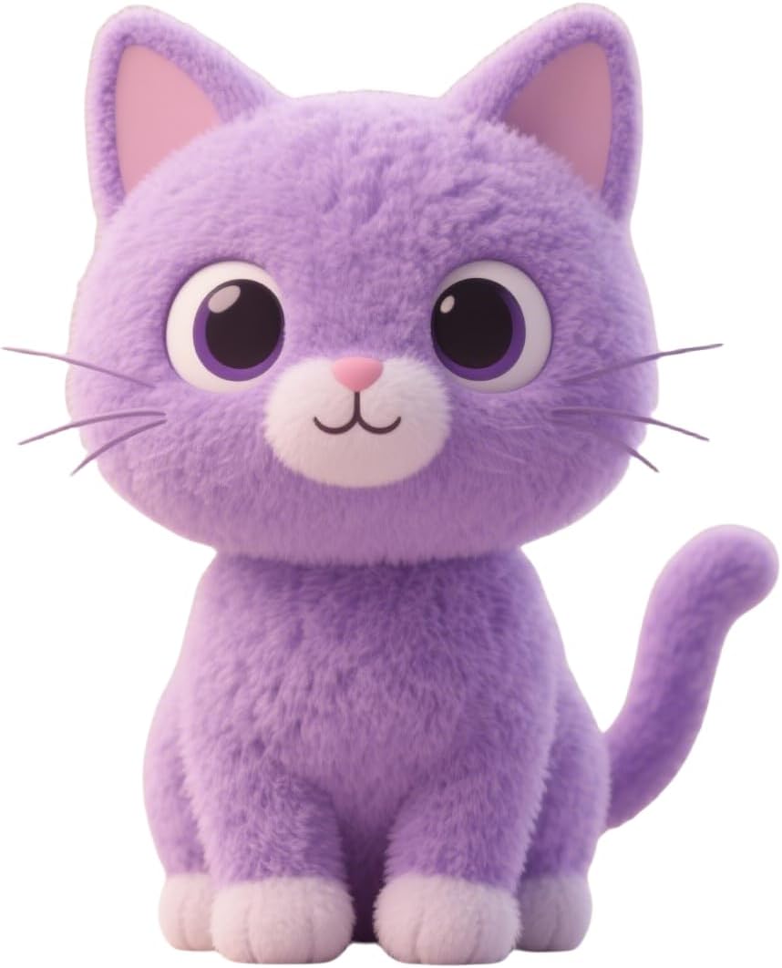 Veakeqe 9 inch Plush Toys, Cartoon Plush Dolls Soft Stuffed Animals, Cute Anime Plush Figure Toy, Girl Christmas Birthday Gift for Kids Children Fans (Purple)