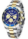 ★ Herren Uhr Multifunktionsdesign ★ : BIDEN bietet eine Reihe stilvoller, anspruchsvoller Armbanduhren an Drei Multifunktions-Hilfszifferblätter unterstützen Stoppuhr und Datumskalender, japanisches Quarzwerk und Batterie sorgen für genaue Zeitmessung.