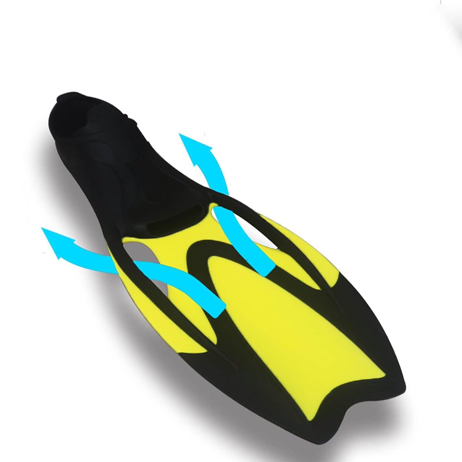 Flossen Training Schwimmflossen Erwachsene Tauchflossen Schnorcheln(Gelb,M)