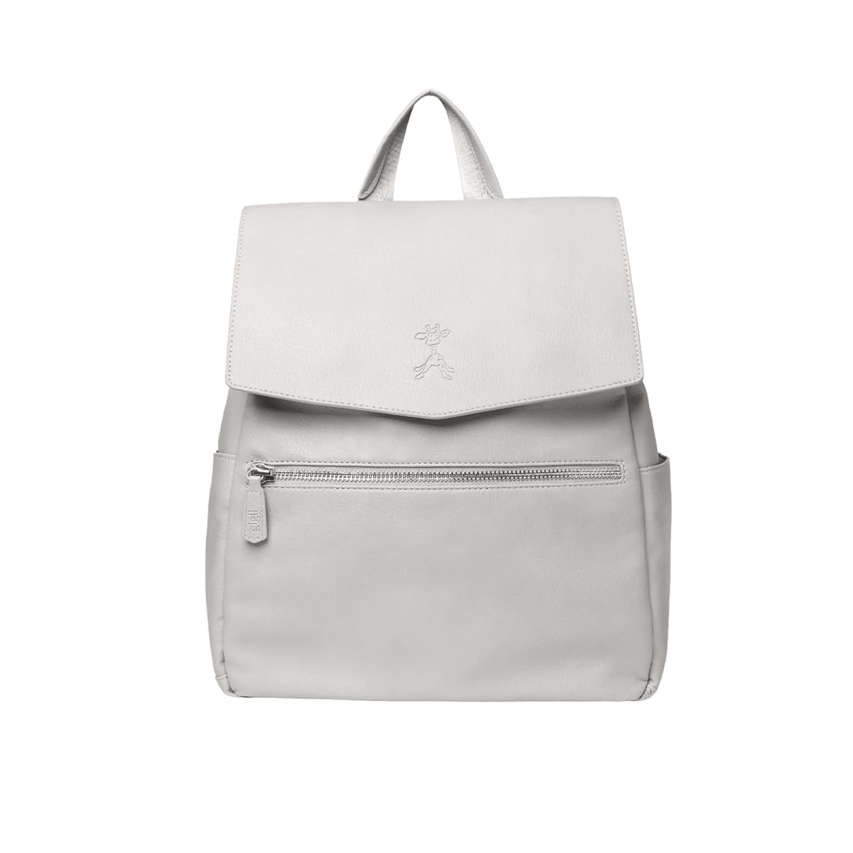 Gigil Unisex Infant Grey Large Capacity Luxe Diaper Changing Backpack - Vegan Leather Water-Resistant And Gold Ykk Zip Baby Bag With Changing Mat - 8 Compartments And Insulated Pockets Travel Bag (Grey)