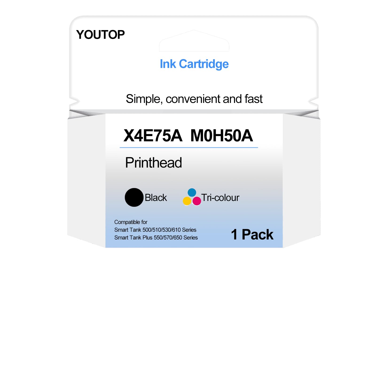 YOUTOP X4E75A M0H50A PrintHead Smart Tank Plus 651 Print Head Use for HP 517 532 617 515 508 510 511 518 519 531 538 610 618 550 570 650 Printer