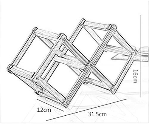 Soporte para botellas de madera para encimera Beige miniatura 5