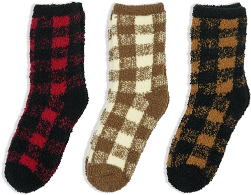 BomKinta Fuzzy Socks Women - Winter House Slipper Sock - Cozy Thick Warm Sleeping Socks Size 5-104