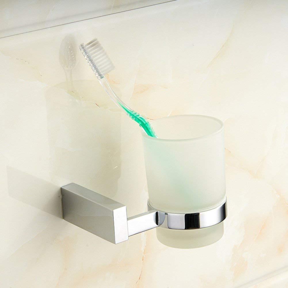 GZZ European-Style Badezimmer Einfache Versilberte Kupfer Halterung, Home Hotel Badezimmer Badezimmer Zahnputzbecher Halter