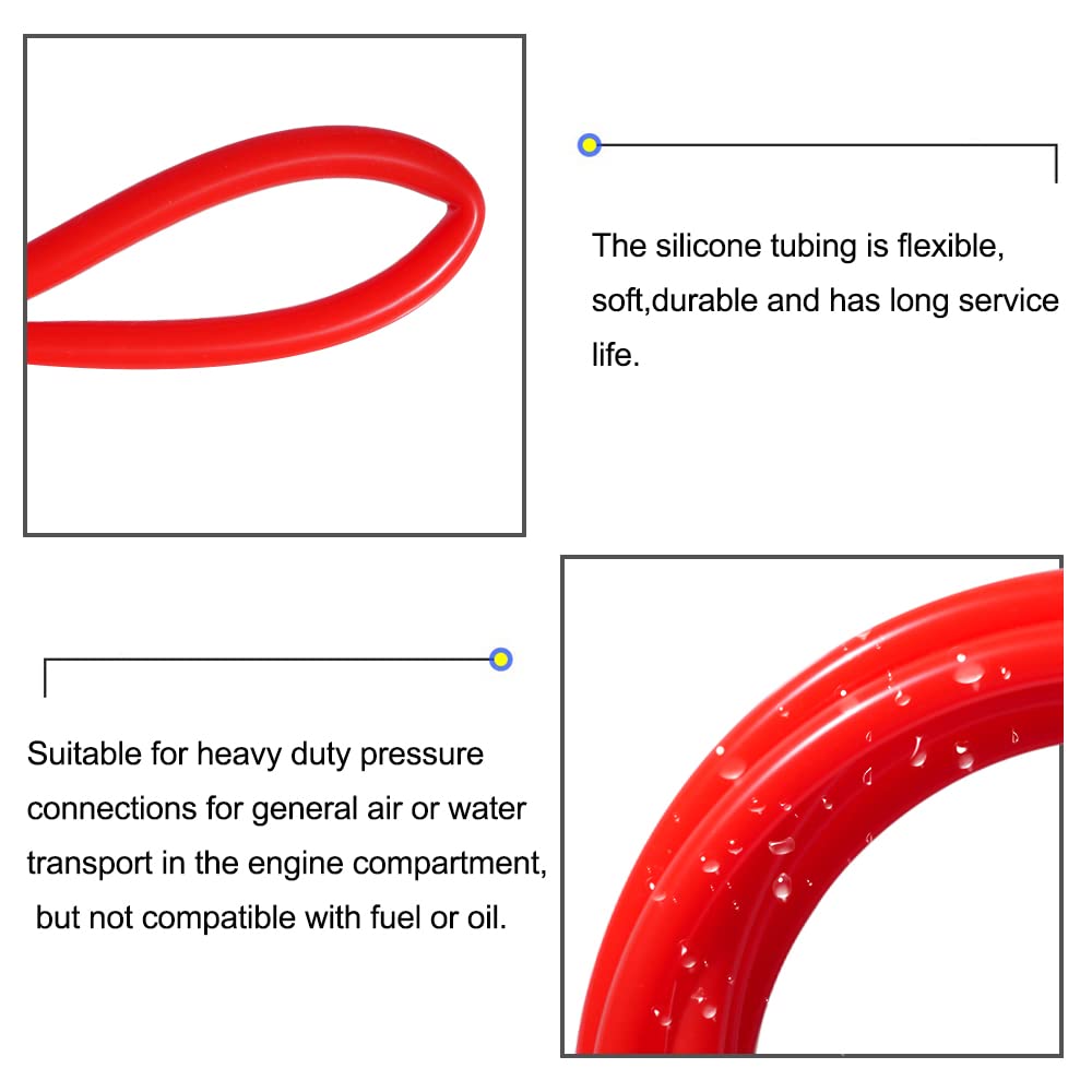 Food Grade Silicone Tubing - 1/16 ID X 1/8 OD Clear Hose 10 Feet High Temp