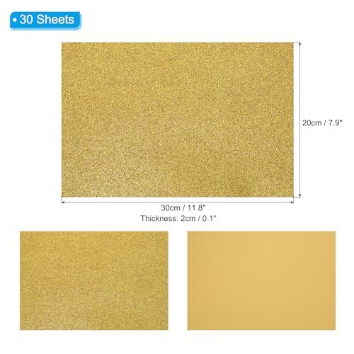Mousse Pailletée Jaune Eva Sans Perte de Paillettes | Lot PATIKIL pour DIY Propre - 2